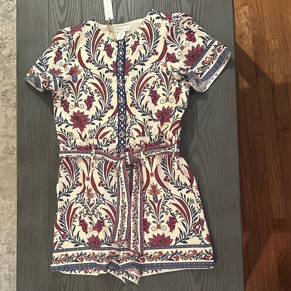 House of Harlow 1960 Floral Embroidered-Style Short Romper